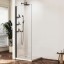 Vincea Душевая перегородка Волк-Ин (Walk-In) VSW-1HWS700CLB, 700*2000, черный, стекло прозрачное