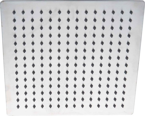 AQG, душевая квадратная ультраплоская антикальковая головка ATLACC 25х25 см, цвет черный матовый