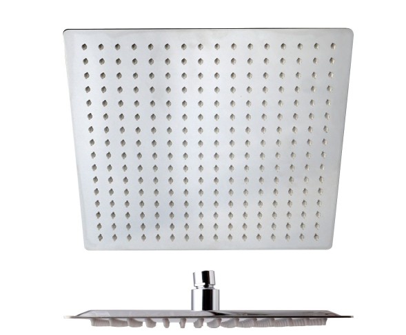 AQG, душевая квадратная ультраплоская антикальковая головка ATLACC 25х25 см, цвет черный матовый