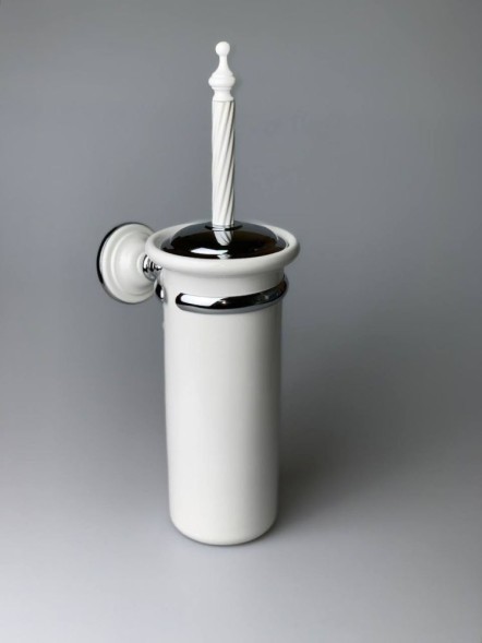 Stil Haus Giunone, настенный керамический ёрш, цвет хром - белый