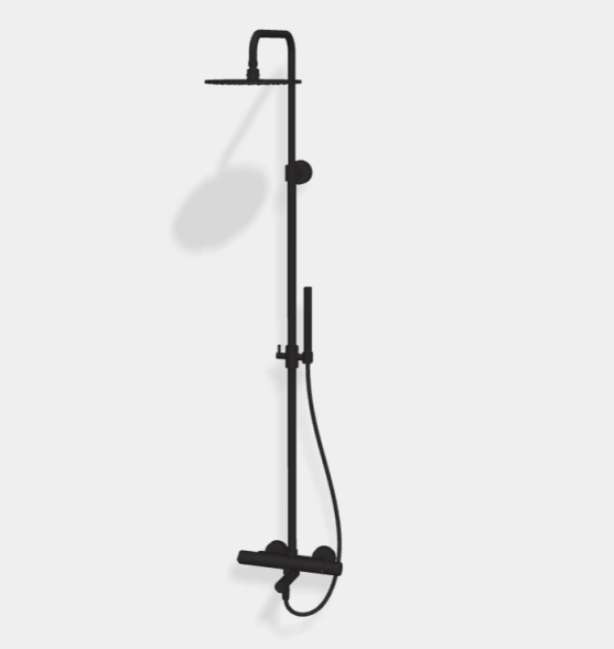 Душевая стойка, Fima Carlo Frattini, Shower column, цвет-черный матовый F3154/R256NS