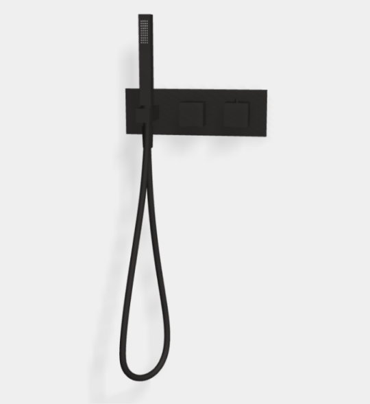 Смеситель для душа, Fima Carlo Frattini, Fimatherm, на 2 потребителя, цвет-черный матовый F3989WX3NS