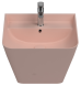 Раковина ISVEA Sott'Aqua подвесная ШГВ 500*420*515 отверстия для смесителя 1 цвет лососевый матовый 10SQ37002-2S