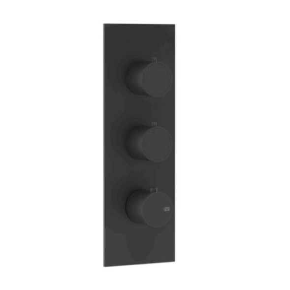 Gessi Смеситель для душа, 316 Bath Shower, на 2 потребителя, цвет черный матовый 54514#299