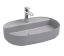 Раковина накладная ISVEA Infinity 60 овальная 60см цвет серый бетон матовый 10NF65060-2V