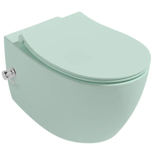 Унитаз ISVEA Sentimenti Neo подвесной с функцией биде цвет мятно-зеленый матовый 10ARS1015I-2T