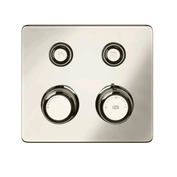 Gessi Смеситель для душа, Hi Fi Eclectic, на 2 потребителя, цвет Никель  65232#720