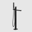 Gessi Смеситель для ванны и душа, Rettangolo, напольный, цвет черный металл  24961#706