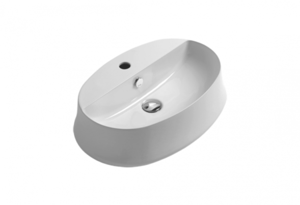 Раковина SIMAS SHARP накладная с одним отверстием цвет белый SH05