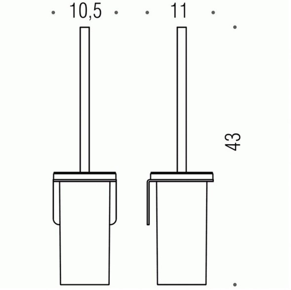 Ершик COLOMBO DESIGN OVER B7007 настенный цвет нержавеющая сталь