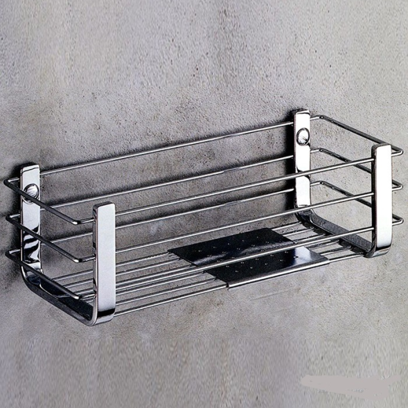 Полочка корзинка COLOMBO DESIGN ANGOLARI B9632 одинарная с металлической полочкой цвет хром