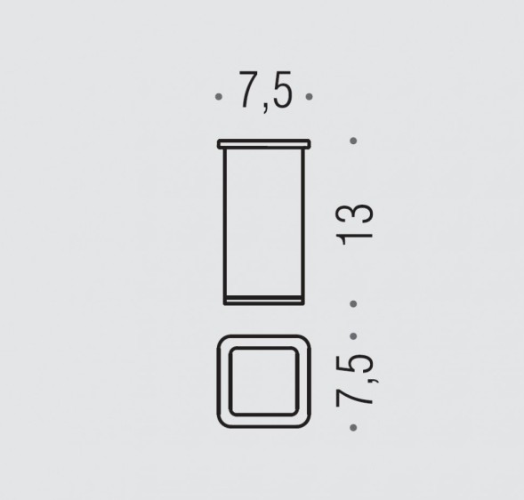 Стакан COLOMBO DESIGN LULU B6241 настольный цвет хром