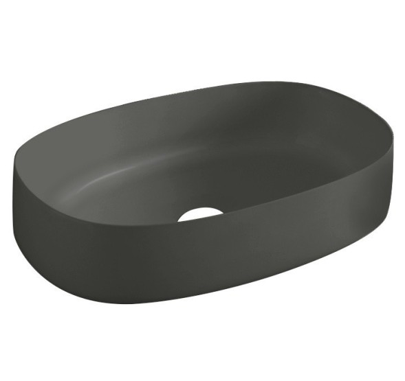 Раковина Artceram Cognac Quadro накладная без отверстий  цвет Black матовый COL003 17 00