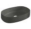 Раковина Artceram Cognac Quadro накладная без отверстий  цвет Black матовый COL003 17 00