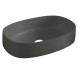 Раковина Artceram Cognac Quadro накладная без отверстий  цвет Black матовый COL003 17 00