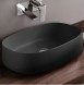 Раковина Artceram Cognac Quadro накладная без отверстий  цвет Black матовый COL003 17 00