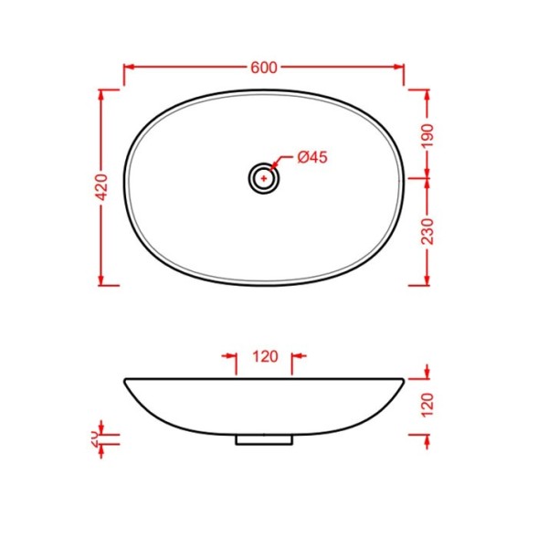 Раковина Artceram La Fontana накладная без отверстий  цвет белый LFL001 01 00