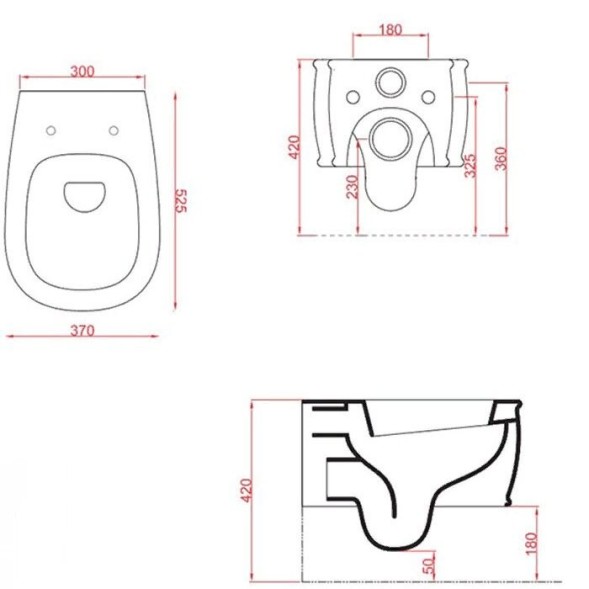 Унитаз Artceram Azuley подвесной  цвет черный  AZV001 03 00