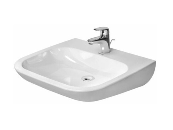 Duravit Раковина, D-Code, шгв 600*555*155, отверстия для смесителя-1, цвет белый 23136000002