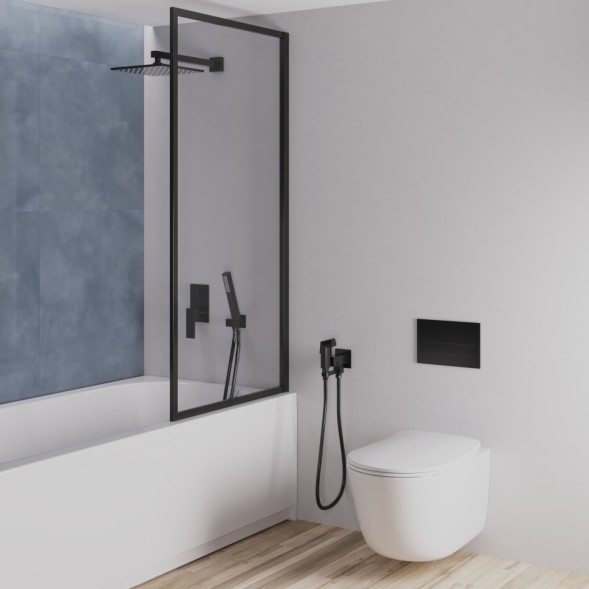 Paini 50PZ759QQ25 Верхний душ квадратный 250х250 мм, брашированный чёрный