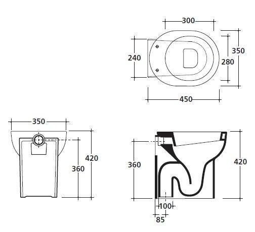 Унитаз GALASSIA M2 5212 напольный цвет белый глянцевый
