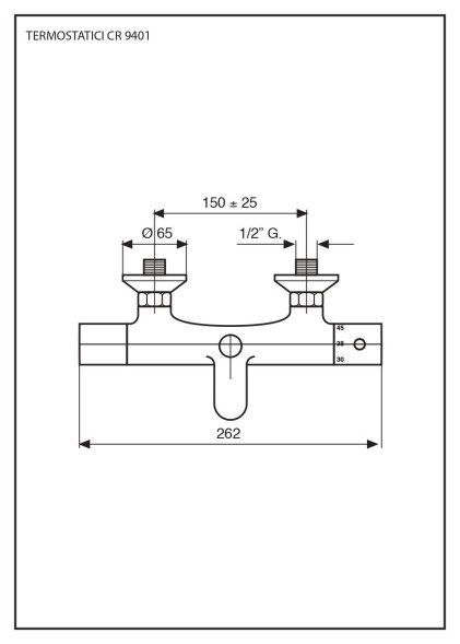 Термостат Lyra  для ванны, хром 9401CR