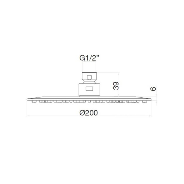 Верхний душ Webert AC1024345BRASS, никель
