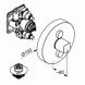 Термостат KLUDI PUSH 386120538 для ванны и душа встраиваемый на 2 потребителя внешняя часть