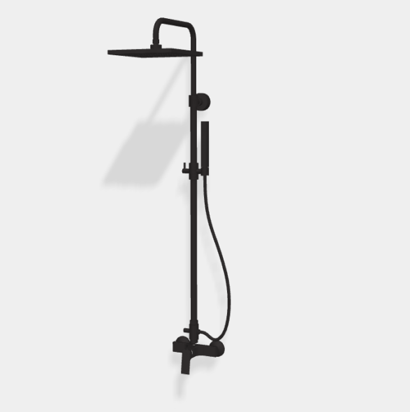 Душевая стойка, Fima Carlo Frattini, Shower column, цвет-черный матовый F3385/2NS