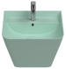 Раковина ISVEA Sott'Aqua подвесная ШГВ 500*420*515 отверстия для смесителя 1 цвет мятно-зеленый матовый 10SQ37002-2T