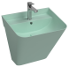 Раковина ISVEA Sott'Aqua подвесная ШГВ 500*420*515 отверстия для смесителя 1 цвет мятно-зеленый матовый 10SQ37002-2T
