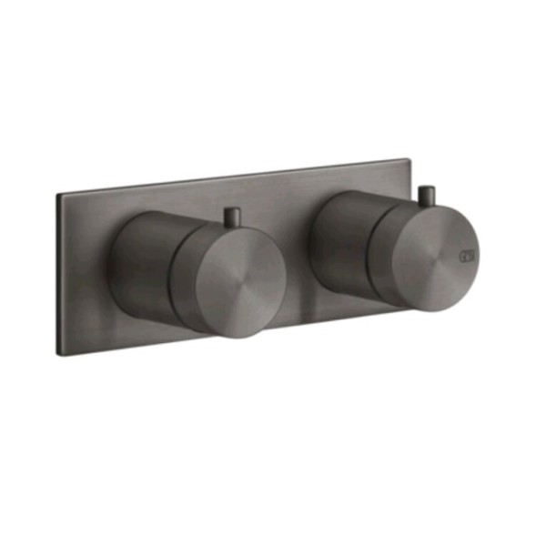 Gessi Смеситель для душа, 316 Bath Shower, на 3 потребителя, цвет Черный брашированный металл  54036#707