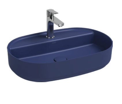Раковина накладная ISVEA Infinity 60 овальная 60см цвет синий матовый 10NF65060-2Z