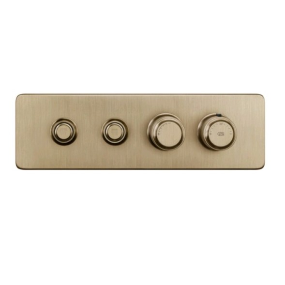 Gessi Смеситель для душа, Hi Fi Eclectic, на 2 потребителя, цвет брашированная теплая бронза  65222#726