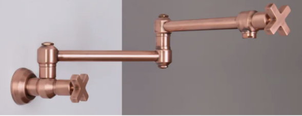 Nicolazzi Смеситель для кухни Monte Croce с запорным краном 2251 OS 27 цвет латунь брашированная