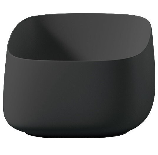 Раковина Artceram Cognac Quadro накладная без отверстий  цвет Black матовый COL006 17 00