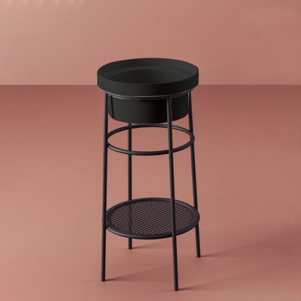 Консоль Artceram Fuori Scala для круглой раковины цвет матовый черный ACA054 17