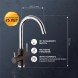 Paini 7844643CR3V11L2KM Смеситель для кухни Пладос с подводом для фильтра, чёрный