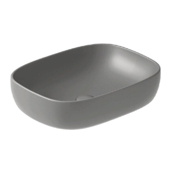 Раковина GALASSIA DREAM 7301 GM накладная с одним отверстием без перелива цвет серый матовый