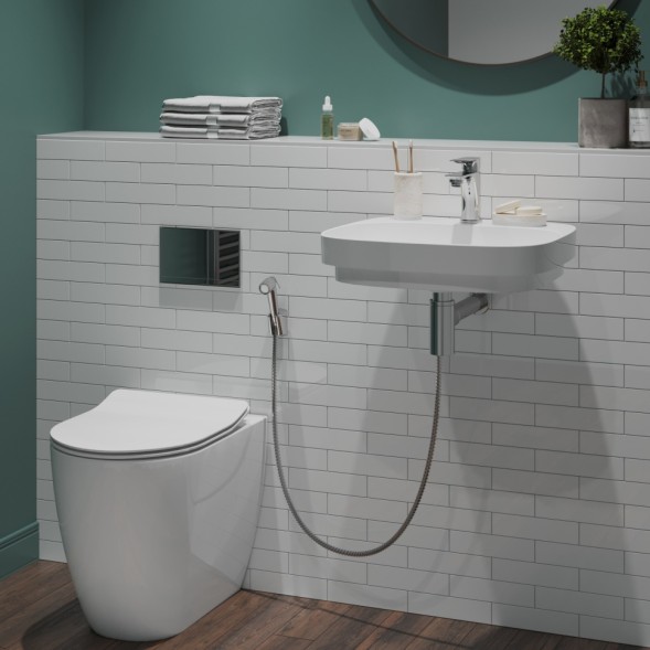 Paini 76CR205/574 Смеситель для раковины Гарда с гигиеническим душем, хром