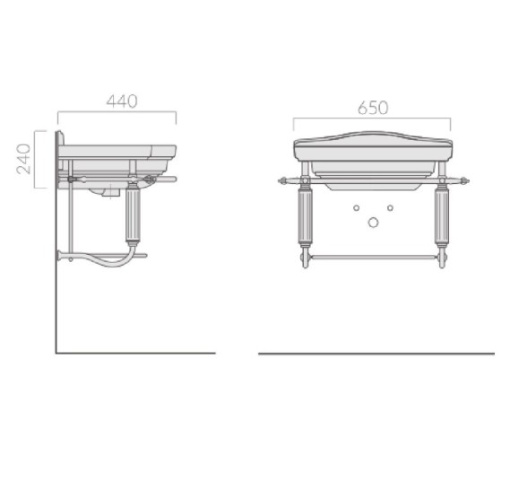 Консоль GALASSIA ETHOS 8547 подвесная цвет хром