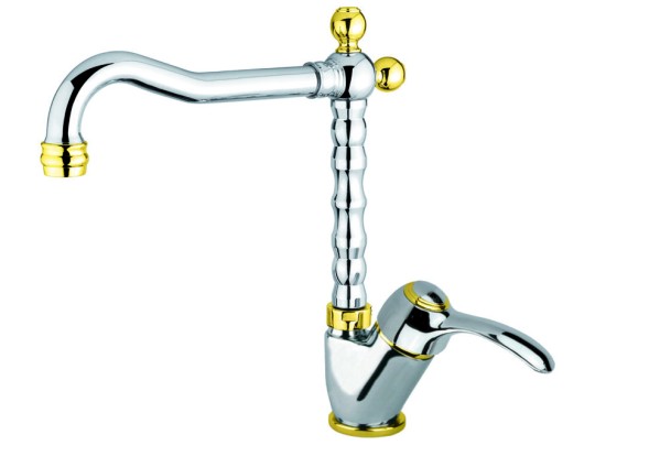 Смеситель для раковины Webert Aurora AU831702017. хром/золото