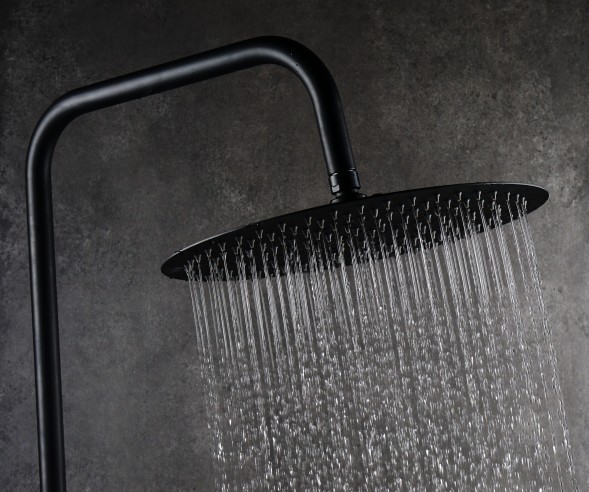 AQG, душевая квадратная ультраплоская антикальцевая головка ATLAS C40 см, цвет хром