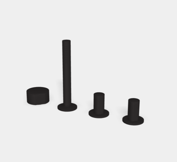 Смеситель для ванны и душа, Fima Carlo Frattini, So, цвет-черный матовый F3174/1NS