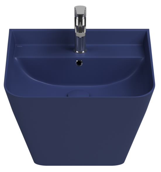 Раковина ISVEA Sott'Aqua подвесная ШГВ 500*420*515 отверстия для смесителя 1 цвет синий матовый 10SQ37002-2Z