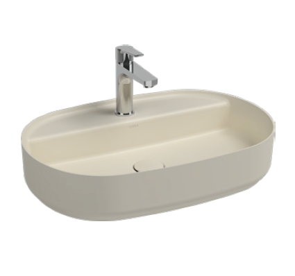 Раковина накладная ISVEA Infinity 60 овальная 60см цвет слоновая кость матовый 10NF65060-2K