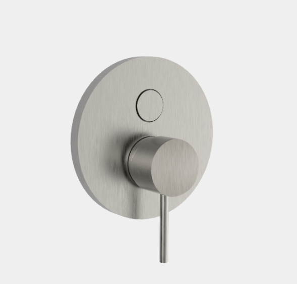 Смеситель для душа, Fima Carlo Frattini, Spillo Steel, на 2 потребителя, с переключателем, цвет-нержавеющая сталь F3079E2INOX