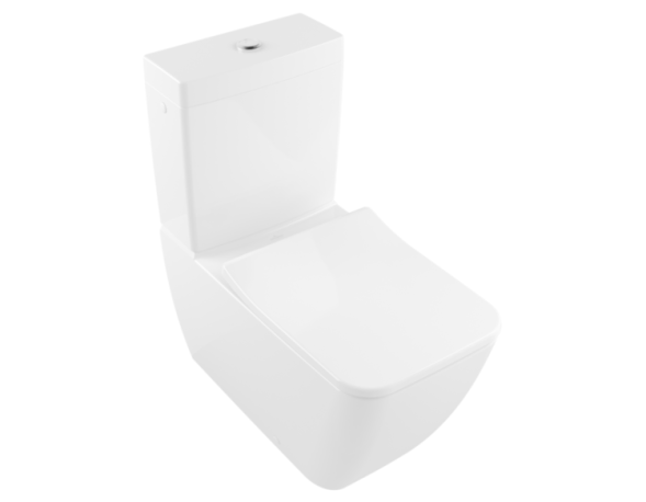Villeroy&amp;Boch Унитаз, Venticello, напольный, шгв 375*700*400, CeramicPlus, цвет-альпийский белый 4612R0R1
