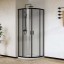 Vincea Душевой уголок Сити (City) VSQ-5CT900CLB, 900*900, черный матовый, стекло прозрачное