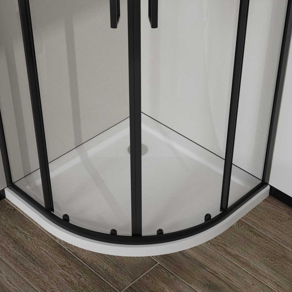 Vincea Душевой уголок Сити (City) VSQ-5CT900CLB, 900*900, черный матовый, стекло прозрачное